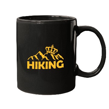 Discover Logo Hiking crown mountains Mugs