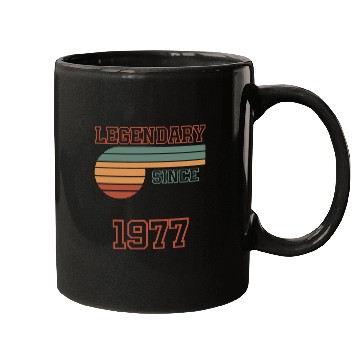 Discover 45th Birthday legendary since 1977 Mugs