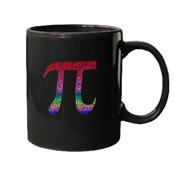 Discover Irrational Pi Day Mugs Faded Rainbow Pi Design
