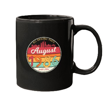 Discover Birthday Greeting 1986 In August Mugs