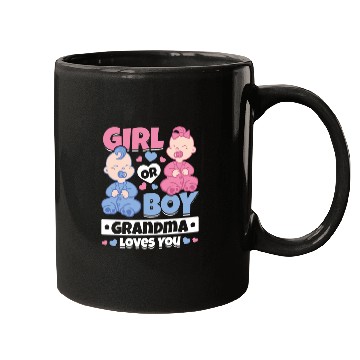 Discover Girl Or Boy Grandma Loves You - Newborn Baby Mugs