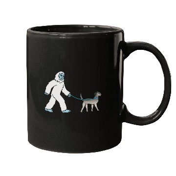 Discover Bigfoot Sasquatch Walking Irish Wolfhound Mugs