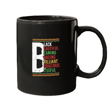 Discover Black Beautiful Beaming Bracing Brilliant Mugs