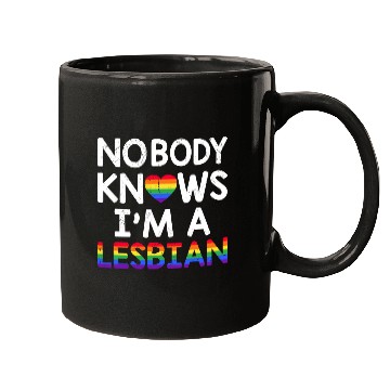 Discover Nobody Knows I'm A Lesbian LGBTQ Rainbow Pride Mugs