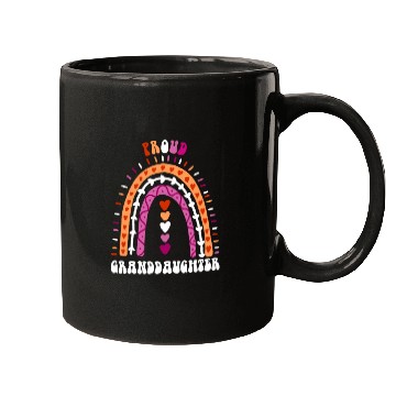 Discover Proud Granddaughter Lesbian Pride Boho Rainbow Mugs