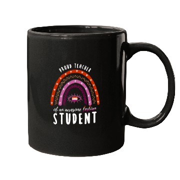 Discover Rainbow Teacher Awesome Lesbian Student Mugs