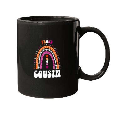 Discover Proud Cousin Lesbian Pride Boho Rainbow Mugs