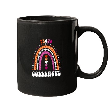 Discover Proud Colleague Lesbian Pride Boho Rainbow Mugs