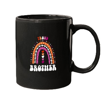 Discover Proud Brother Lesbian Pride Boho Rainbow Mugs