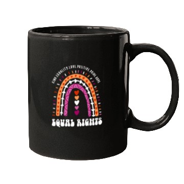 Discover Equal Rights Lesbian Pride Boho Rainbow Mugs