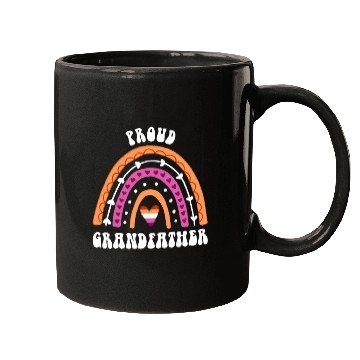 Discover Proud Grandfather Lesbian Pride Rainbow Mugs