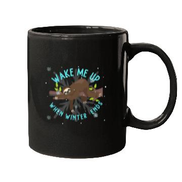 Discover Wake up sloth only when winter is over Mugs