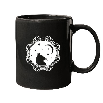 Discover Cat Moon Mugs