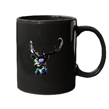 Discover Deer DJ GreyCool and Funny Music Animal With Mugs