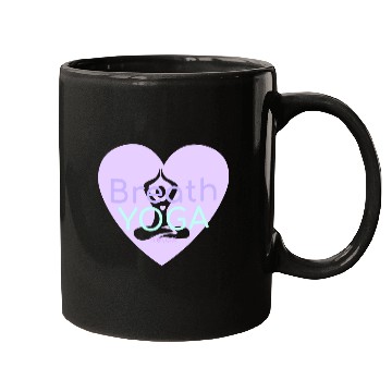 Discover Breath Yoga Relax | Yogi Mugs with heart Namaste