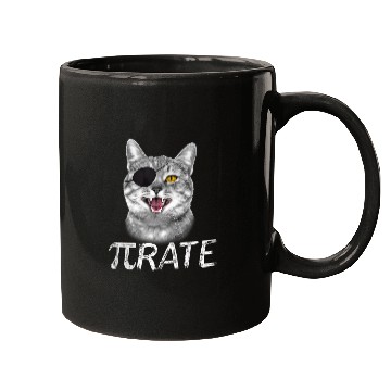 Discover Funny Pi Day Math Science Cat Pirate Mugs