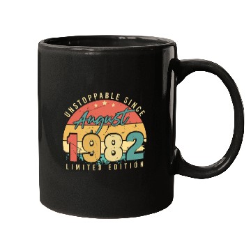 Discover 40th Birthday August 1982 Mugs