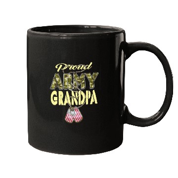 Discover Proud Army Grandpa Camo Us Dog Tag Military Grandf Mugs