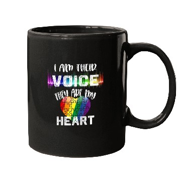 Discover Autism Teacher I Am Their Voice They Are My Heart Mugs