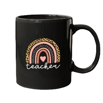 Discover Boho Teacher Rainbow Leopard Teacher Appreciation Mugs