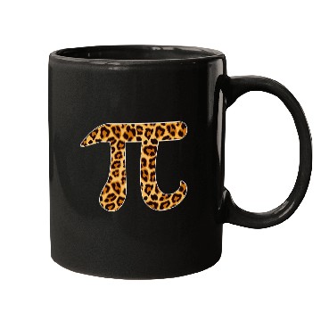 Discover Pi Leopard Print Skin Cheetah Pi Day Math Nerd Mugs
