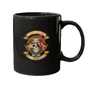 Discover Pirate Ship Sea Buccaneer Sailing Mugs