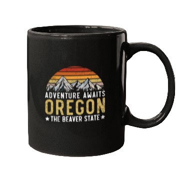 Discover Adventure Awaits Oregon The Beaver State USA Mugs