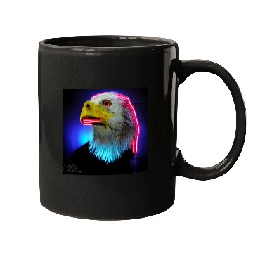 Discover i love america neon bright lightsamerican eagle Mugs