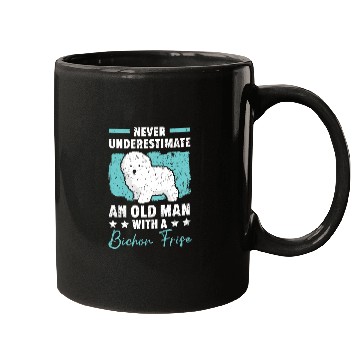 Discover Never Underestimate An Old Man With A Bichon Frise Mugs