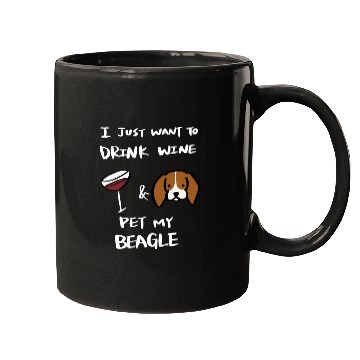 Discover Drink Wine And Pet My Beagle Mugs