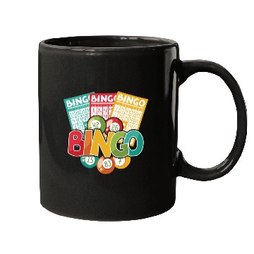 Discover Fun Lucky Bingo Gambling Night Balls Cards T Mugs