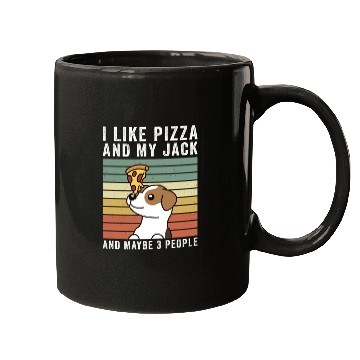 Discover I Like Pizza And My Jack Russell Terrier Mugs