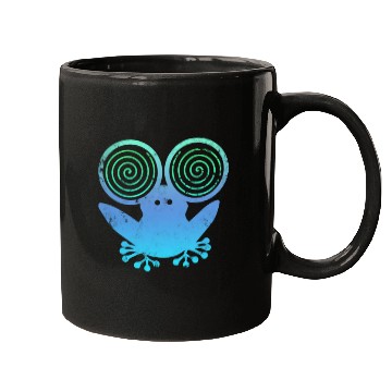 Discover Hypnotic Frog Blue Mugs