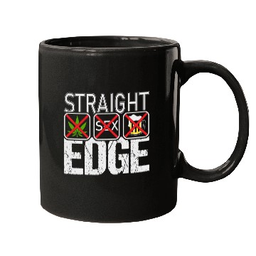 Discover Straight Edge Vegan, Against Drugs, Punk Mugs