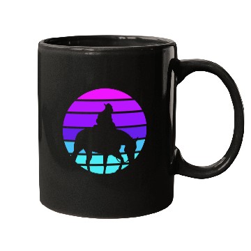 Discover Synthwave Cowboy Horse Wrangler Gift Mugs