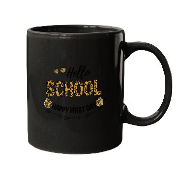 Discover Hello School Leopard Happy First Day Mugs