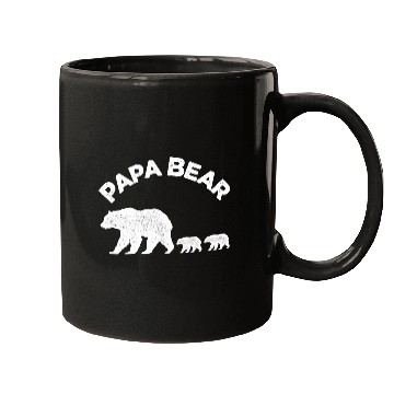 Discover Vintage Papa Bear with Two Cubs Daddy Bear Twin Mugs