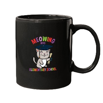 Discover Moewing Into Elementary School Cat Back To School Mugs