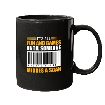 Discover Its All Fun And Games Barcode Funny Postal Worker Mugs