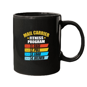Discover Mail Carrier Fitness Program Funny Postal Worker Mugs