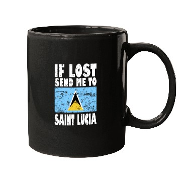 Discover Saint Lucia Flag Saying Mugs