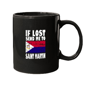 Discover Saint Martin Flag Saying Mugs