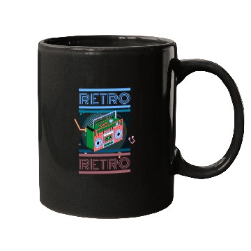 Discover 80's retro boombox Mugs