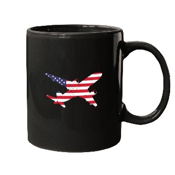 Discover American Flag Airplane Stars And Stripes Mugs
