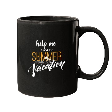 Discover Help me i am in summer vacation Mugs