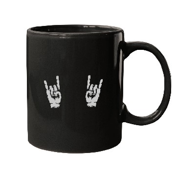 Discover music heavy metal hands Mugs