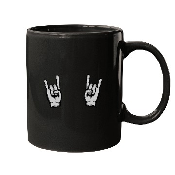 Discover 2 hands heavy metal Mugs