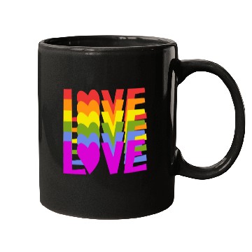 Discover Lgbtq Gay Pride Month Rainbow Love Is Love Mugs