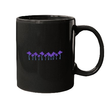 Discover Trees Line Nature Forest Stroke Purple Mugs