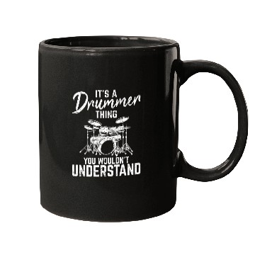 Discover It's A Drummer Thing Funny Drummer Band Percussion Mugs